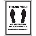 Floor Mat - Paper Footprint - Black, 50#,  Box of 500