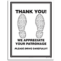 Floor Mat - Paper Footprint - Black, 50#,  Box of 1000