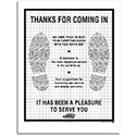 Floor Mat - Clay-Coated 1 Color - Black, "Foot Print", Box of 500