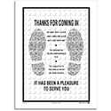 Floor Mat - Waffle Design  - Black, Footprint - Box of 250