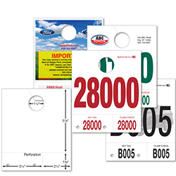 Custom White Dispatch Number 5.5x6.5"- Qty 1 each