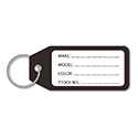 Plastic Key Tag - Black - Qty. 100 Per Box