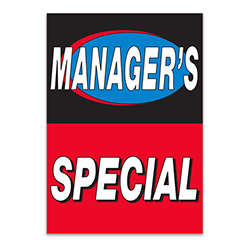 Underhood Sign - MANAGER'S SPECIAL - Qty. 1