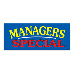 Windshield Banner - Managers Special - Qty. 1