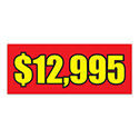 Windshield Banner - $12,995 Red - Qty. 1