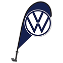3D Clip on Paddle Flag - Volkswagen - Qty. 1