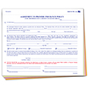 Agreement to Furnish Insurance Policy - Qty. 100