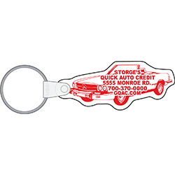 Custom White Key Fobs - Soft Vinyl - Qty. 1
