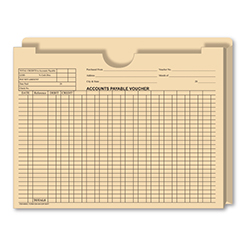 Exp Acnts Pay Vouchr Jackets, 1" Gusset - BUFF - Box of 50