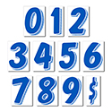 7-1/2" Med. Blue & White