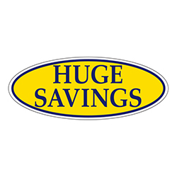Window Sticker, Blue on Yellow Oval, HUGE SAVINGS - Qty. 12