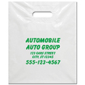 White Plastic Patch Handle Bags - 15 x 18 x 4 - CUSTOM -  Qty. 1
