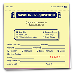 Fuel Requisition Book- 3 Part - IMP, 25 per Book - Qty. 1