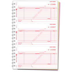 Credit Memo Book - RL 113 - 3 Part, 150 per Book - Qty. 1

