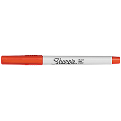 Sharpie Marker - Ultra Fine Point - Red - Qty. 12 Per Box