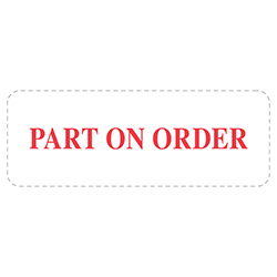 Self Inking Stamp - PART ON ORDER - Red Ink, 3/4" x 2 3/8" - Qty. 1