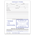 Vehicle Inspection Worksheet - AVW - 8 1/2" x 11" Padded - Qty. 100