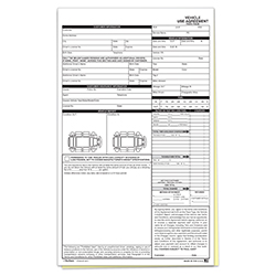 Vehicle Use Agreement - 2 Part - Qty. 100