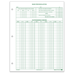 Bank Reconciliation Form - DUAS-379 - Qty. 25