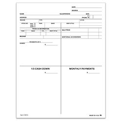 Four Square Form/Customer Proposal - 1 Part - Qty. 100