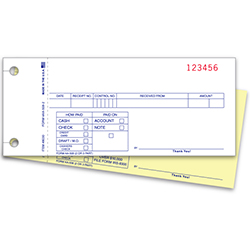 Cash Receipt - AA-508-2- 2 Part - Qty. 100
