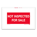 Not Inspected for Sale Sticker - 8" x 5-1/4" - Qty. 100