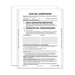 Interior Buyers Guide - BG-2017 - Imp. Warranty -P/A- Spanish-Qty. 100
