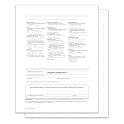 Interior Buyrs Guide-P/A-Back Only, Spanish Version - Imprinted - Qty. 1 ea