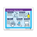 4.25" x 5.5" - Die Cut/Perfed  Hand Wash, Perm. Adh. - Qty. 10 Per Pack
