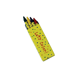 Box of Crayons - 4 Colors - Red, Yellow, Green and Blue - Qty. 50